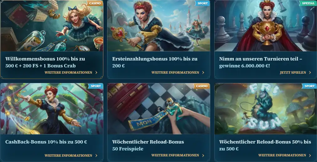 BetAlice Casino Bonussen en Promoties